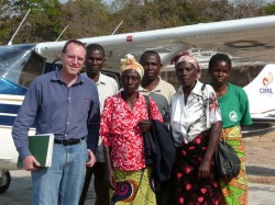 Dr John and 2 ladies requiring surgery. We flew them to Chitokoloki where several doctors gathered to do training.