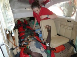 Nurse accompanying patient to Chitokoloki